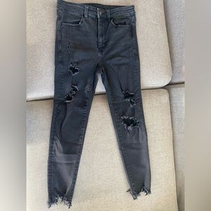 Black American Eagle Ripped Jeans Size 6
